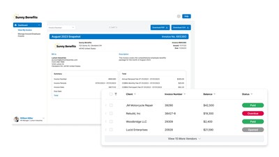 Mockup of Consolidated Invoicing by TPA Stream