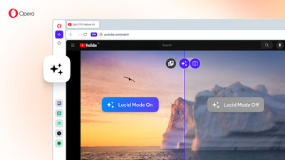 Opera introduces new Lucid Mode feature to improve the quality of displayed videos. A set of warm, sunrise-emulating wallpapers is also available.