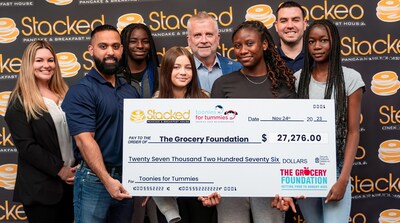 STACKED PANCAKE HOUSE SERVED UP SMILES AND SUCCESS IN THEIR FIRST CHARITY CAMPAIGN, RAISING OVER $25,000! (CNW Group/Stacked Franchising LTD.)