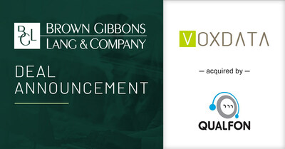 Brown Gibbons Lang & Company (BGL) is pleased to announce the sale of VOXDATA Solutions Inc. (VOXDATA), an outsourced customer contact solutions provider with strong service capabilities, to Qualfon Group. (Qualfon). BGL’s Professional Services investment banking team served as the exclusive financial advisor to VOXDATA in the transaction.