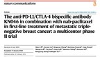 The Results of Phase II Clinical Study of KN046 in Combination with Nab-paclitaxel in TNBC were Published in Nature Communications