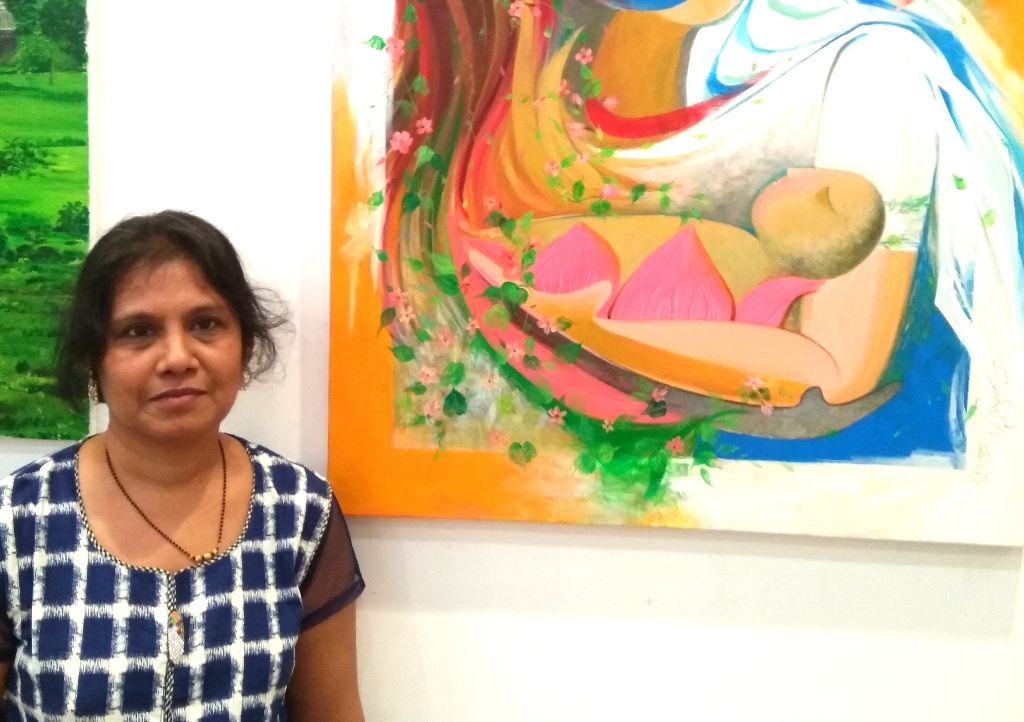 Asmita Vishwajit Dabholkar At Chitrangana Art Exhibition (5th -11th March 2019), Nehru Centre Art Gallery, Mumbai