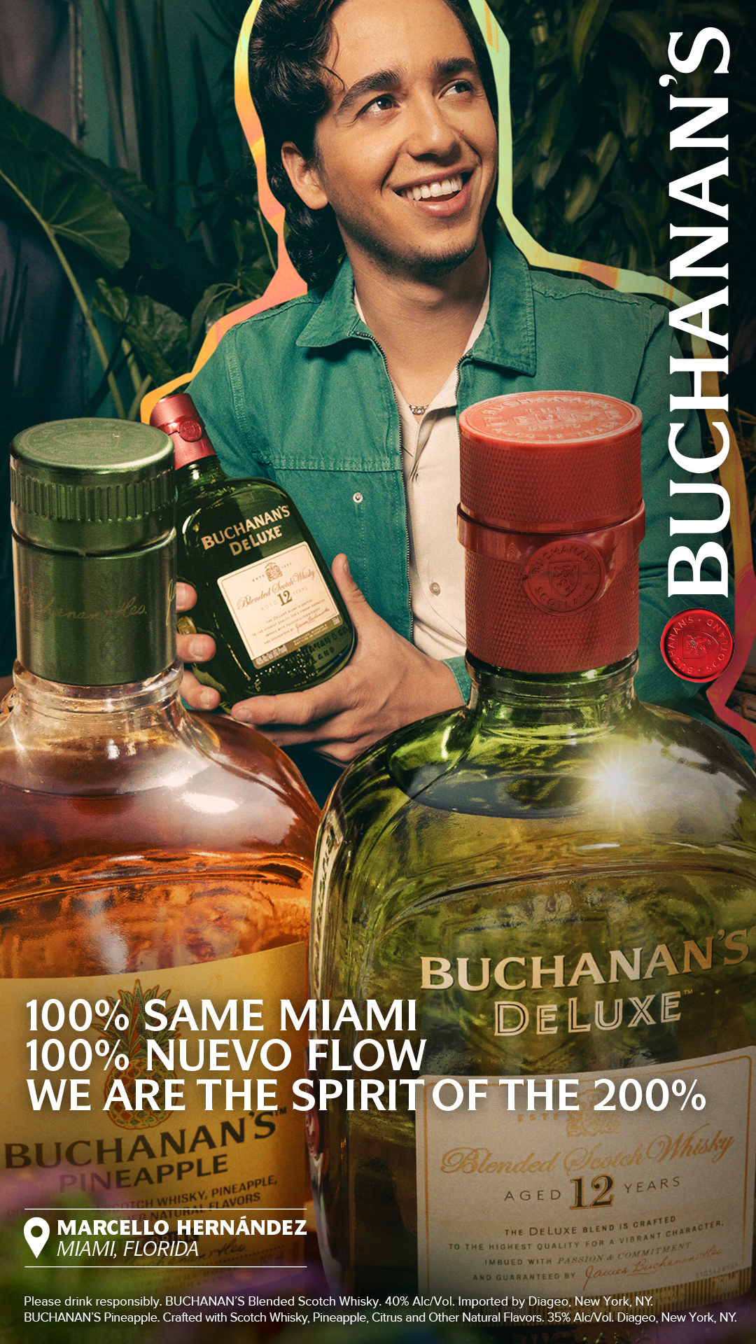 BUCHANAN’S SCOTCH WHISKY LAUNCHES NEWEST “WE ARE THE SPIRIT OF THE 200%” MARKETING CAMPAIGN, FEATURING SATURDAY NIGHT LIVE BREAKOUT COMEDIAN MARCELLO HERNÁNDEZ AND A CAST OF HISPANIC AMERICAN CREATORS CELEBRATING THEIR HERITAGE WHILE REIMAGINING TRADITIONS IN THEIR OWN UNIQUE STYLE