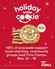 Tim Hortons first-ever national Holiday Smile Cookie campaign is HERE with 100% of proceeds donated to local charities and community groups, including Tim Hortons Foundation Camps