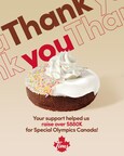 Tim Hortons raises record-breaking 4,000 for Special Olympics Donut fundraiser, with 100 per cent of proceeds directly supporting Special Olympics athletes across Canada