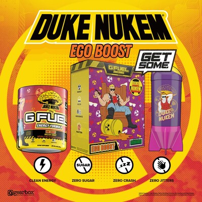 G FUEL AND GEARBOX CELEBRATE GAMING LEGEND DUKE NUKEM WITH LIMITED-EDITION ENERGY DRINK