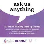 ‘Ask Us Anything: Military Teen Edition,’ Cohen Veterans Network Partners with National Military Family Association’s Youth Program, Bloom: Empowering the Military Teen, for Month of the Military Child Campaign
